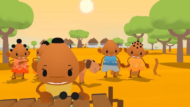 1 2 3 touche du bois - Comptine à geste africaine pour les enfants смотреть онлайн