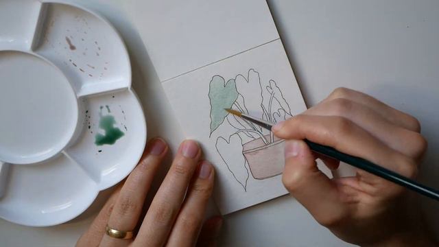 Watercolor Speed Painting / Alocasia смотреть онлайн