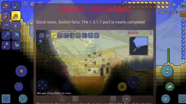 TERRARIA 1.3 MOBILE CONTROLLER SUPPORT IS FINALLY HERE!? I'M SUPER EXCITED FOR THIS!!