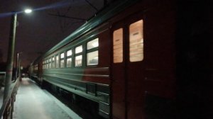 Отправление электропоезда ЭД9МК-0126 с сообщением "Н.Новгород-Заволжье-тов." со ст. "Лесной городок