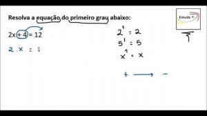 Resolva a equação: 2x+4=12