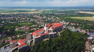 [4K] Замок Паланок. Мукачево с высоты птичьего полета