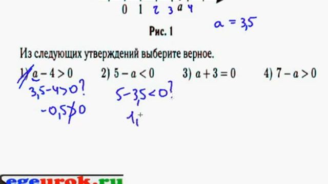 Выбрать верное неравенство по числу на прямой смотреть онлайн