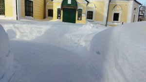 Супер снег зимой у храма на Вашке январь 2024