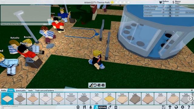 Играем в Roblox (Theme Park Tycoon 2) смотреть онлайн