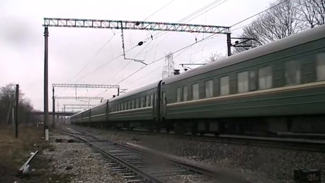 Тепловоз ТЭП70БС-001 на перегоне Таллин-Юлемисте / TEP70BS-001 between Tallinn and Ülemiste station смотреть онлайн