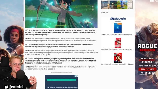 WANN Genshin Impact für NINTENDO SWITCH erscheint! NEUES Statement von Mihoyo zum RELEASE & Beta смотреть онлайн