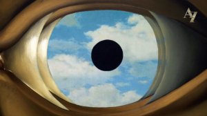 Рене Магритт - "Фальшивое зеркало" - 3D анимация картины