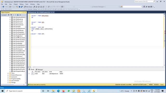 How to Create One Table From Another Database Table in SQL Server смотреть онлайн