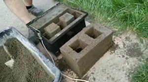 Изготовление строительного блока на станке "Сибирь"