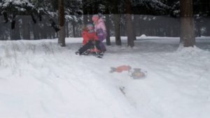 КАТАЕМСЯ С ГОРКИ! МНОГО СНЕГА!