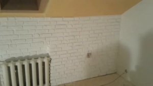 Гипсовая плитка под кирпич. Покраска