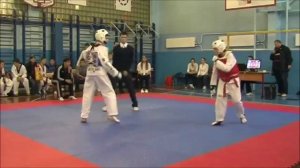 Taekwondo WTF. V Открытое Первенство района Кузьминки. 29.03.2015. Бровин-Солянкин.