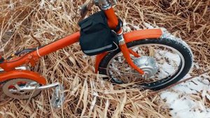 Велосипед КАМА с мотором электро и лифер зимой