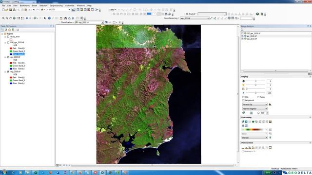 Landcover Change Detection Using Landsat 8 (Australian Forest Fires 2019-2020)