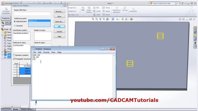 SolidWorks Pattern Feature Tutorial Complete | Sketch Driven and Table Driven Pattern, Fill Pattern