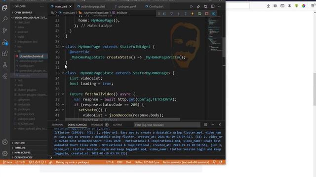 flutter how to save video to mysql database and play from mysql  database using php