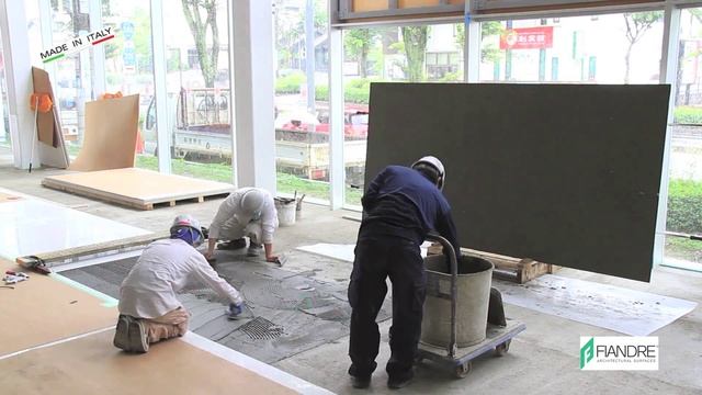 Укладка пола широкоформатным керамогранитом FIANDRE