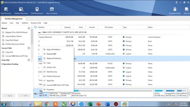 Convert  mbr to gpt without data loss  mini tool partition wizard 12 Part-1 -in hindi