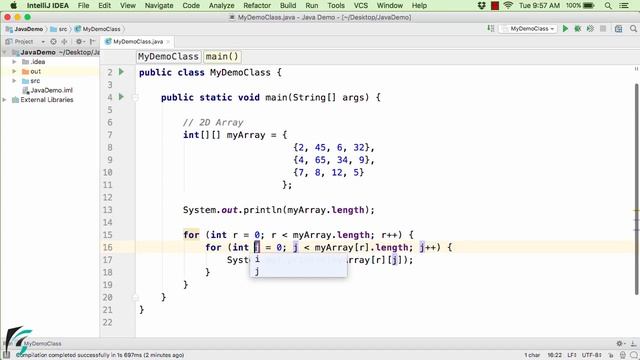 Java 2D ARRAYS Example. Java Tutorial for Beginners #6.4
