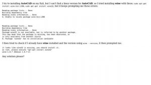 Unix & Linux: How to install AutoCAD in Kali Linux?
