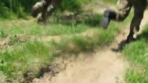Detonating cord (blasting of imitation of bridge supports)