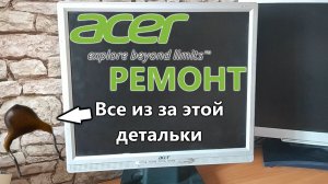 Ремонт монитора Acer AL1717. Гаснет