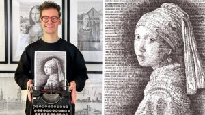 Художник из Лондона создает необычные картины при помощи старинных печатных машинок