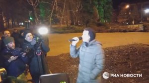 Празднование признания ЛНР и ДНР в Донецке