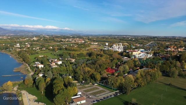 Lake Garda, Italy. Aerial view Lake Garda. смотреть онлайн