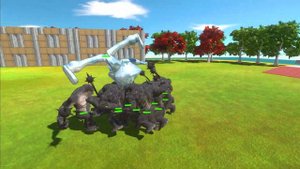 Ice Shin Godzilla VS Dark Team - Animal Revolt Battle Simulator