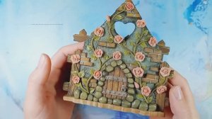 Салфетница Домик из полимерной глины _ лепка из полимерной глины  _ уроки лепки