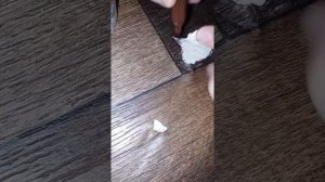 Temporarily Fix Linoleum Floor w/ Marker and Super Glue