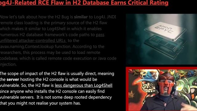 Log4J-Related RCE Flaw in H2 Database Earns Critical Rating | Log4J Cybersecurity News смотреть онлайн