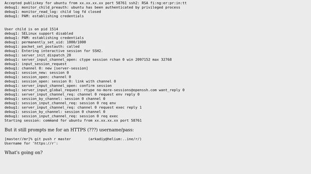 git asking for HTTPS username/pass even though remote is ssh смотреть онлайн