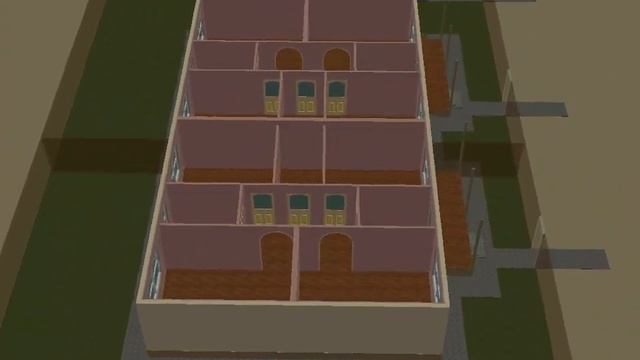 Макет дома-дуплекс ( на 2 хозяина) Вариант №2. Планировка. смотреть онлайн