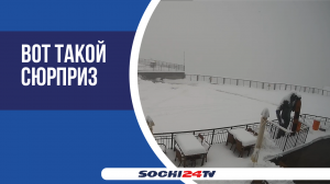 В горах Сочи выпал снег