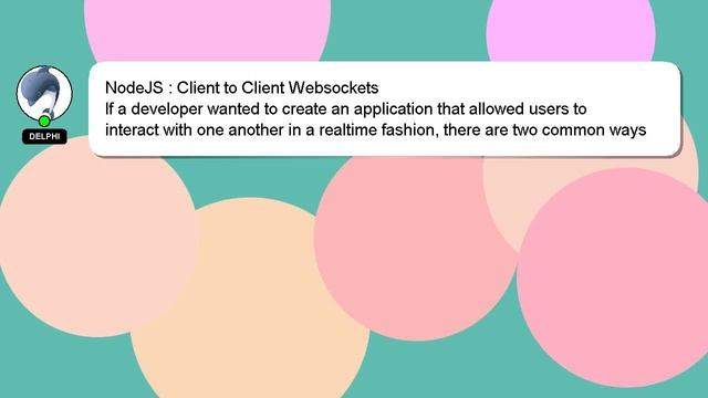 NodeJS : Client to Client Websockets смотреть онлайн