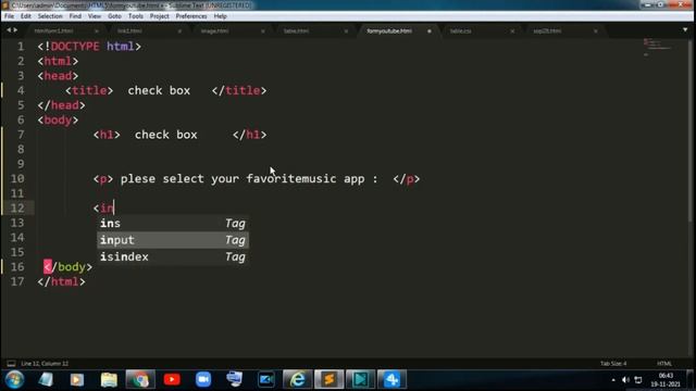 HTML forms part-1| Text input , Radio button ,Checkbox & Text Area etc.. |#htmlforms | Class -7