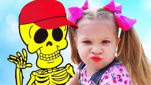 Bad Kids & Bad Skeleton Johny Johny Yes Papa Song Nursery Rhymes & Learn Colors for Children