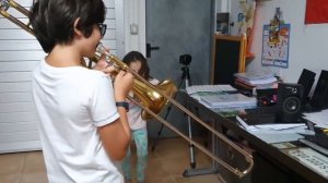 SHREK: I'M A BELIEVER 🎶🎉Trombone solo #1 💕Funny weekend (age: 10 years)