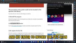 The procedure entry point could not be located in the dynamic link library
