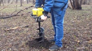 Мотобур CHAMPION AG 252. Шнек 200 мм