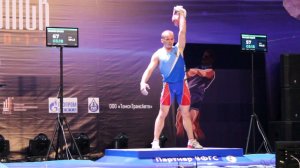 Михаил Квашнин. Рывок 186. Чемпионат России 2017 по гиревому спорту