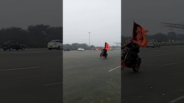 MT-15 wheelie with Jai shree ram flag #trending #trend #jaishreeram #jaisiyaram #ram #viral #r15v4