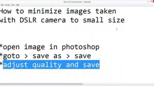 Resizing a Camera image to a smaller size MB to kb for website