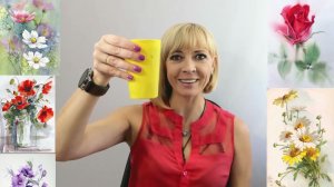 Курс "Цветочная акварель" 10 уроков. Пишем цветы акварелью