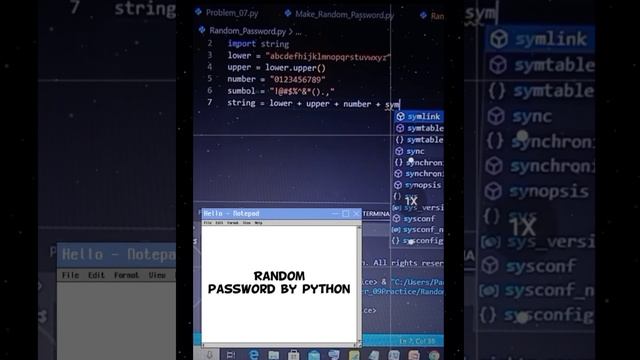 Creating random password using Python