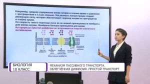 Биология. 10 класс. Механизм пассивного транспорта. Облегченная диффузия /30.11.2020/