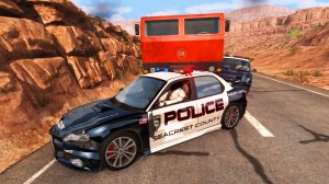 Beamng drive - полицейская погоня 5 | HITGAMEZ